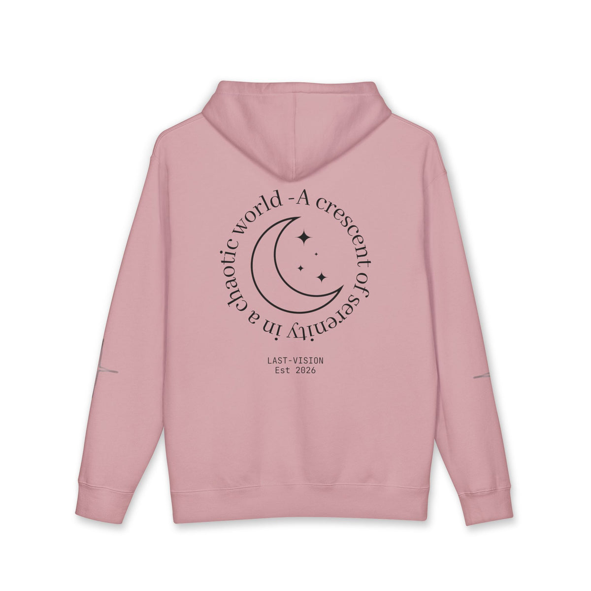 Moon Drip Hoodie — Gothic Crescent Last-Vision Graphic Sweatshirt