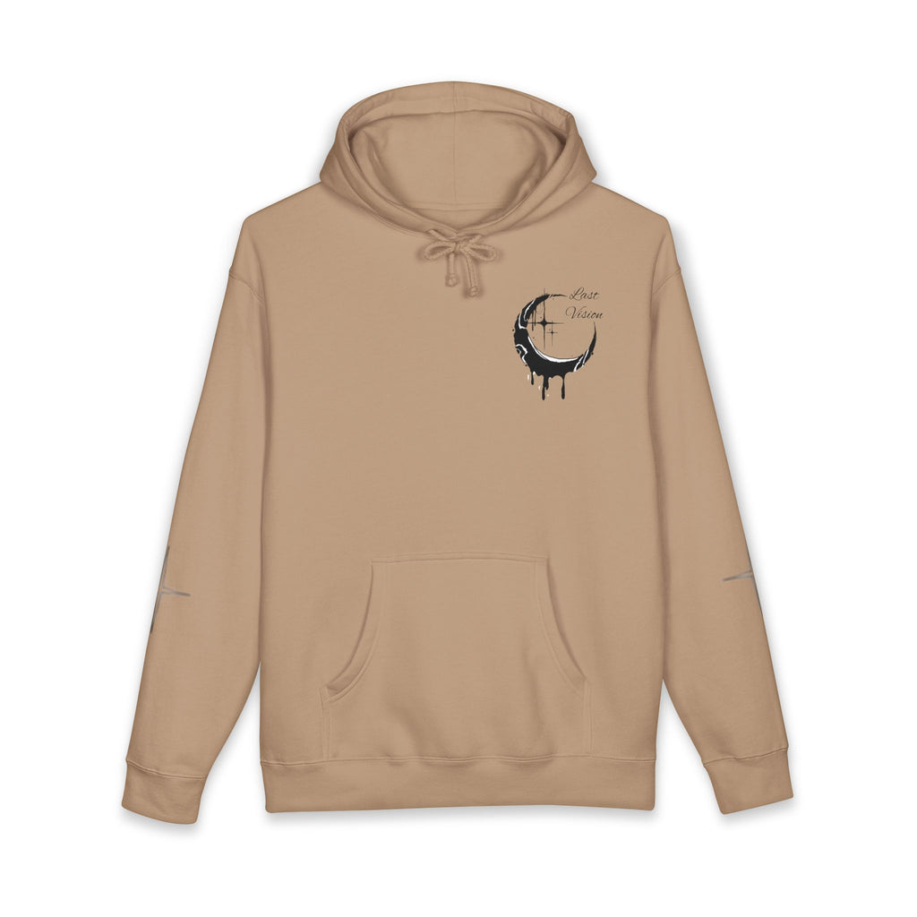 Moon Drip Hoodie — Gothic Crescent Last-Vision Graphic Sweatshirt