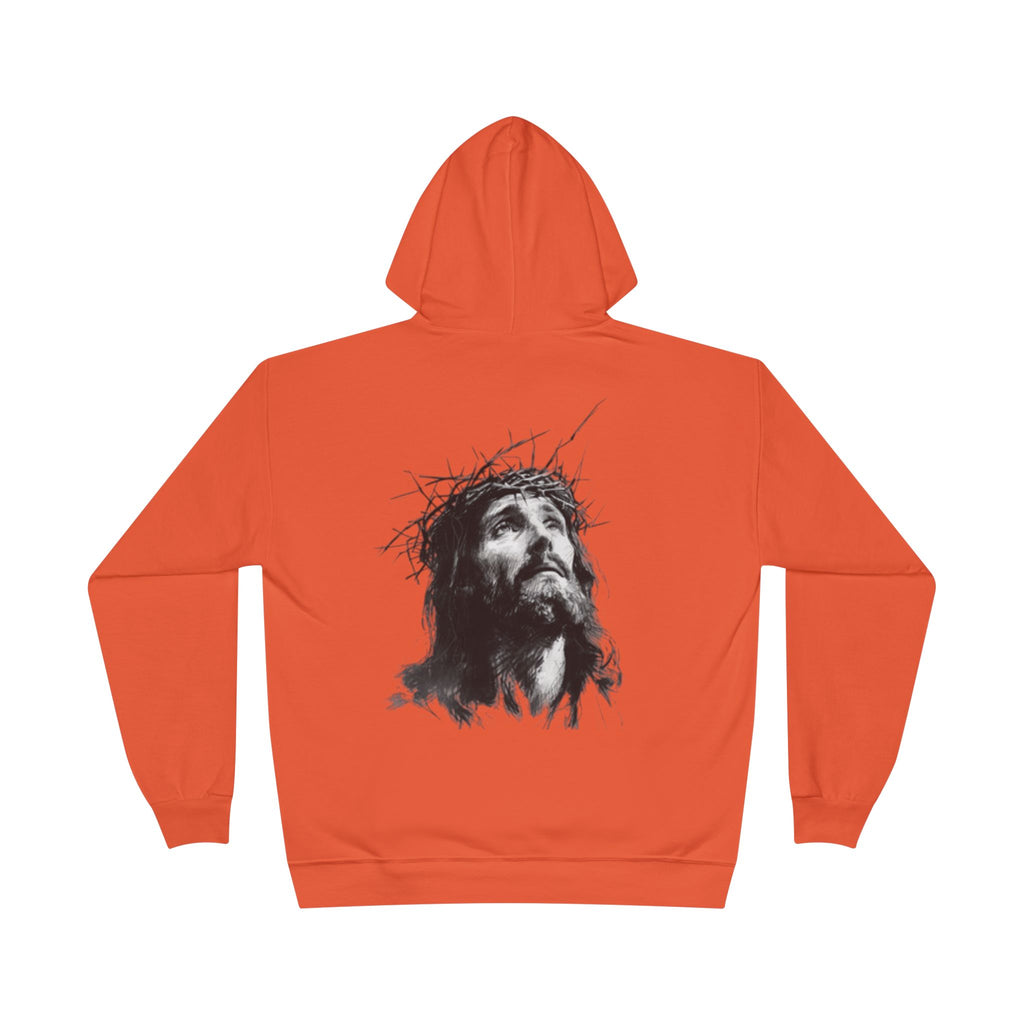 Jesus Portrait Hoodie — Crown of Thorns Religious Pullover