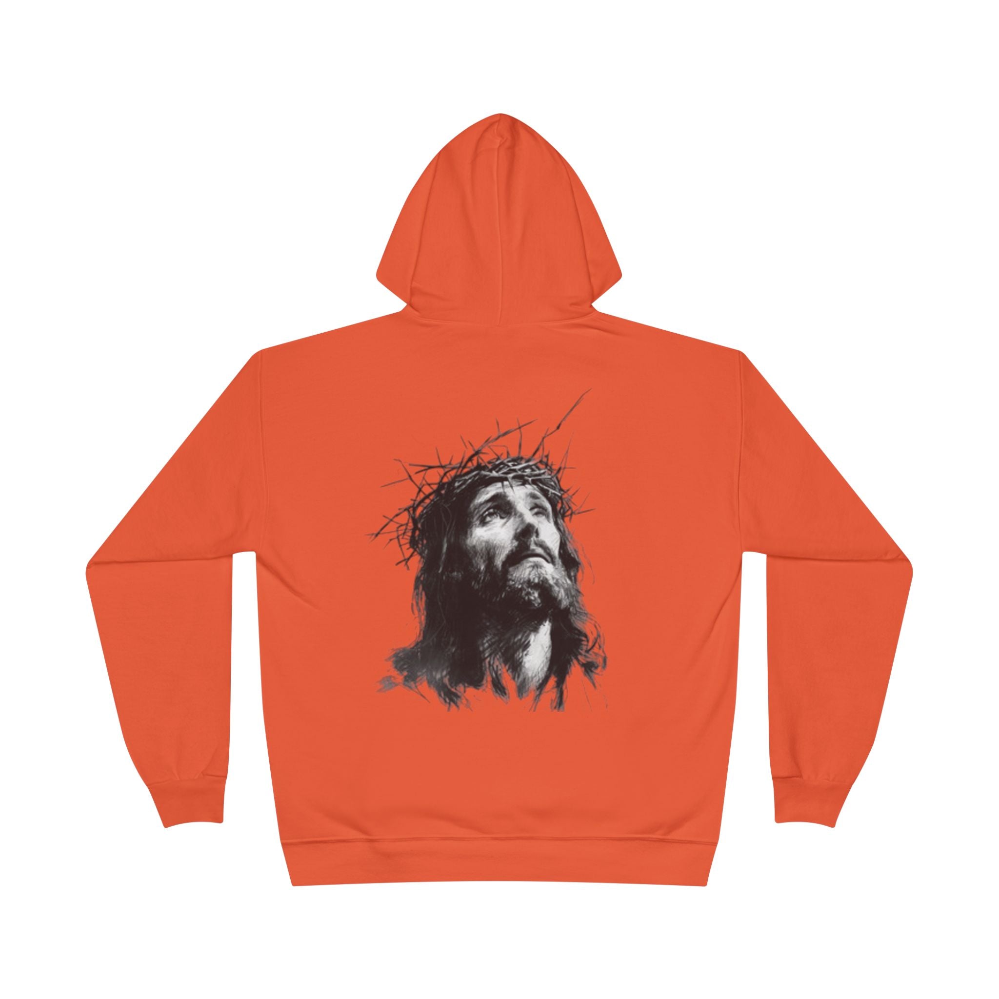 Jesus Portrait Hoodie — Crown of Thorns Religious Pullover