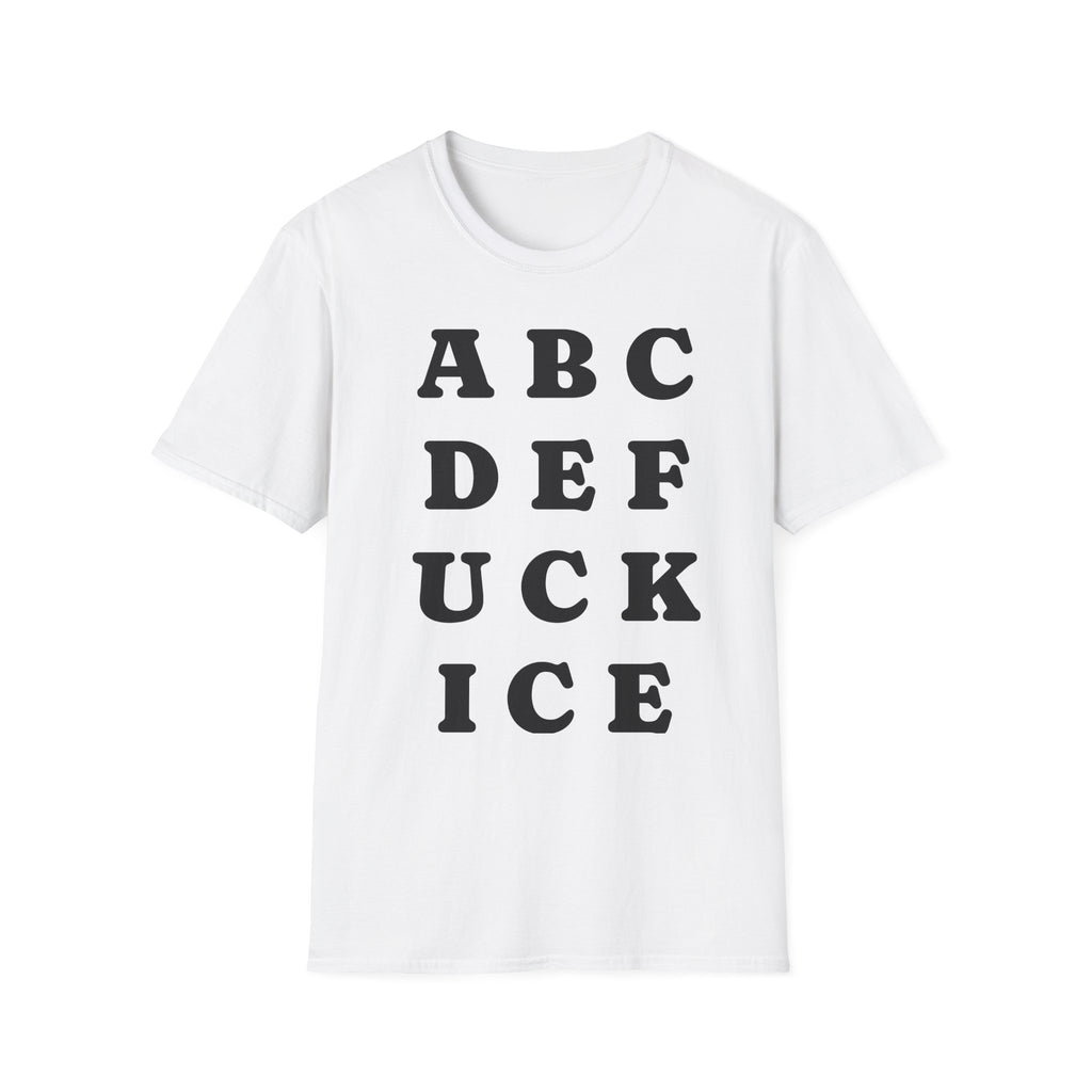 ABC DEF F*** Ice T-Shirt — Funny Hidden Message Letter Grid Tee