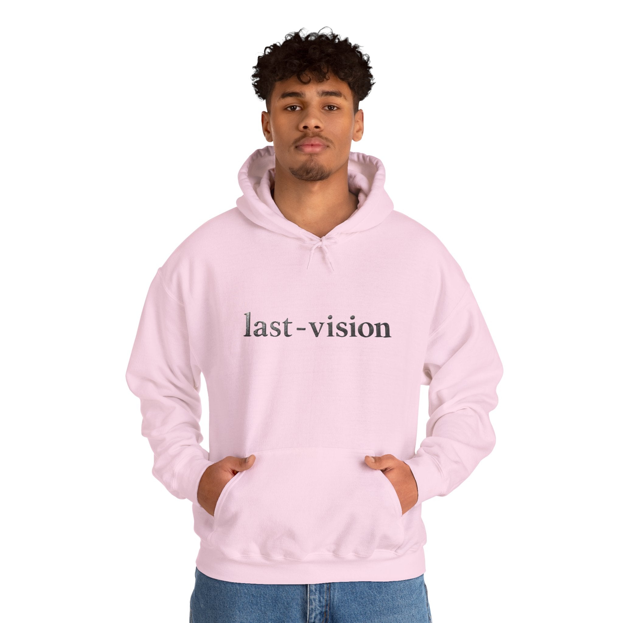 Last-Vision Minimalist Hoodie — Monochrome Logo Pullover