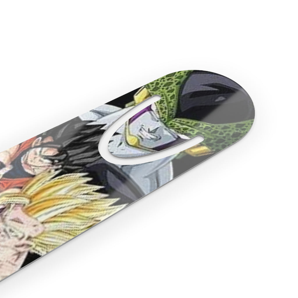 Dragon Warriors Metal Bookmark — Goku, Gohan & Cell Anime Design