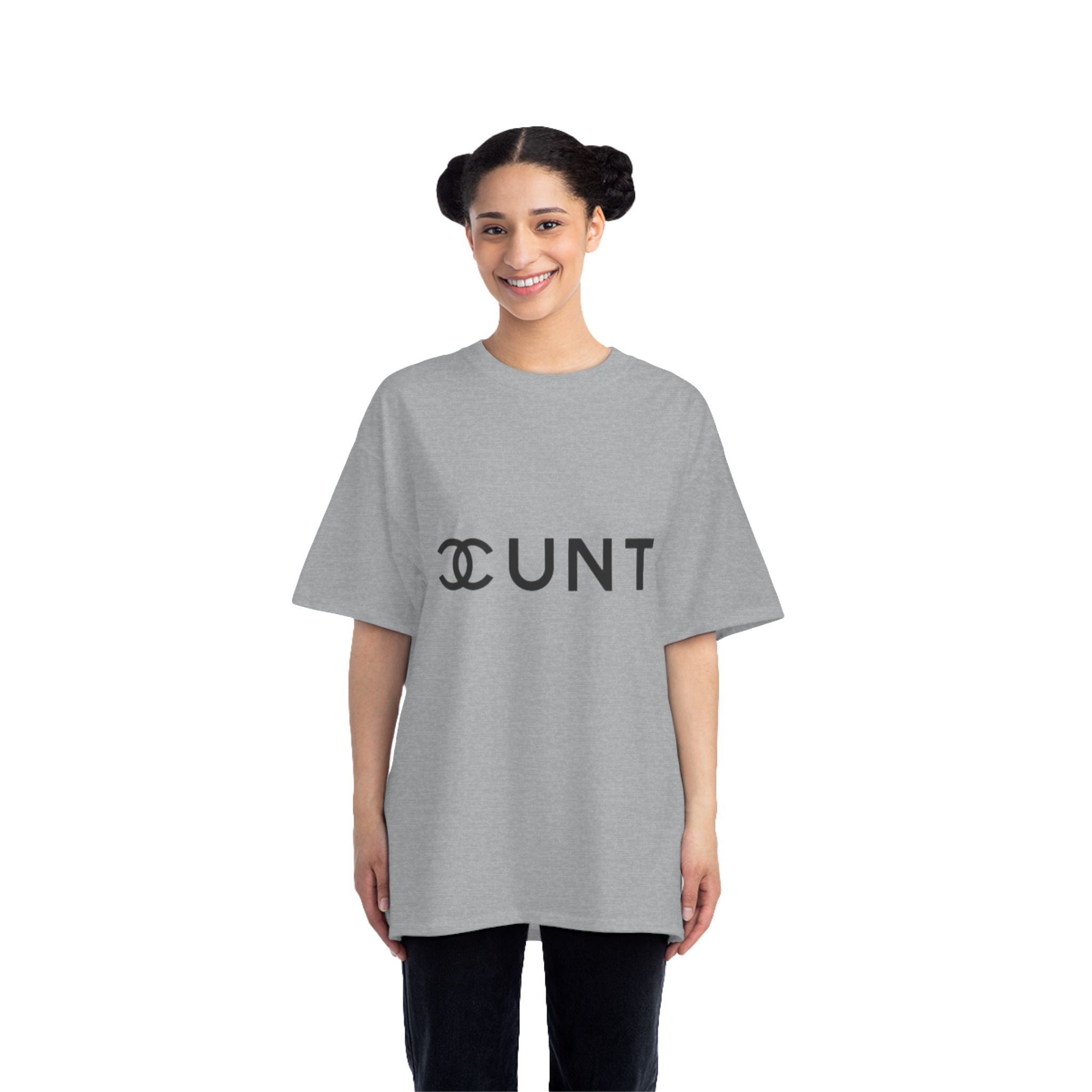 Graphic T-Shirt — Bold Parody Logo "CUNT" Statement Tee (women)
