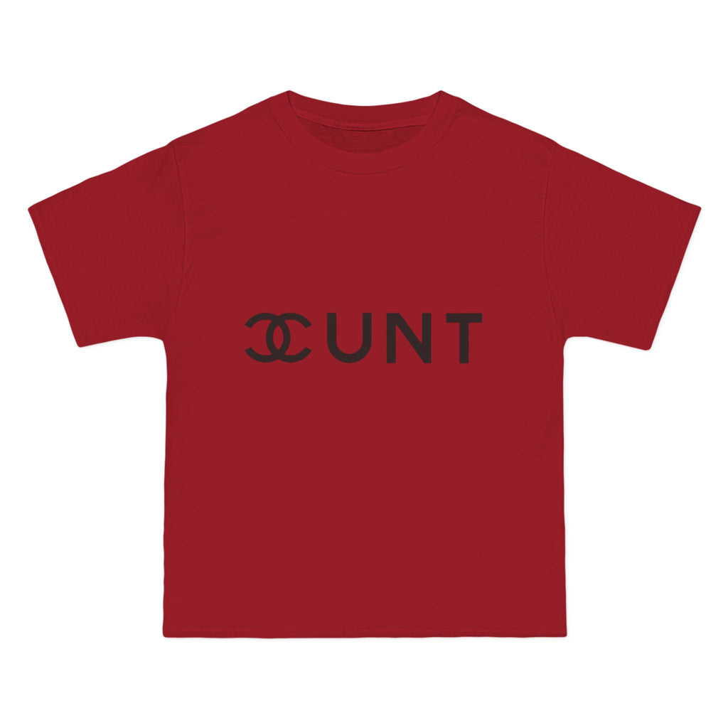 Graphic T-Shirt — Bold Parody Logo "CUNT" Statement Tee (women)