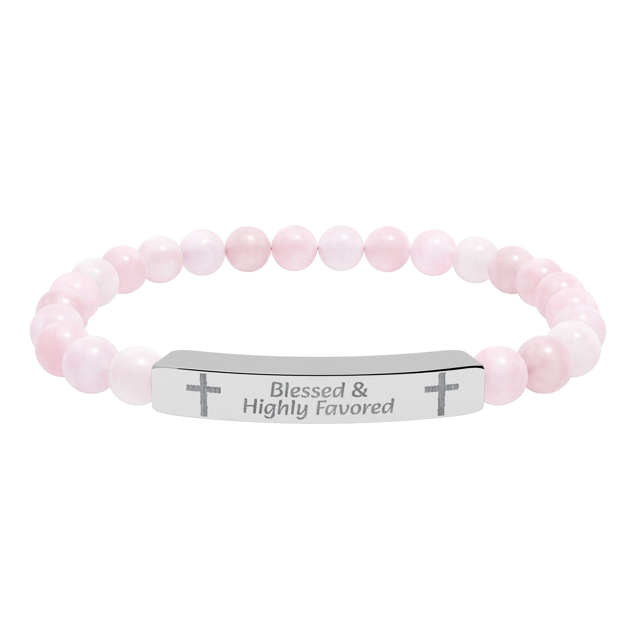 Natural Stone Bar Bracelet — Prayer/Scripture Bead Bracelet