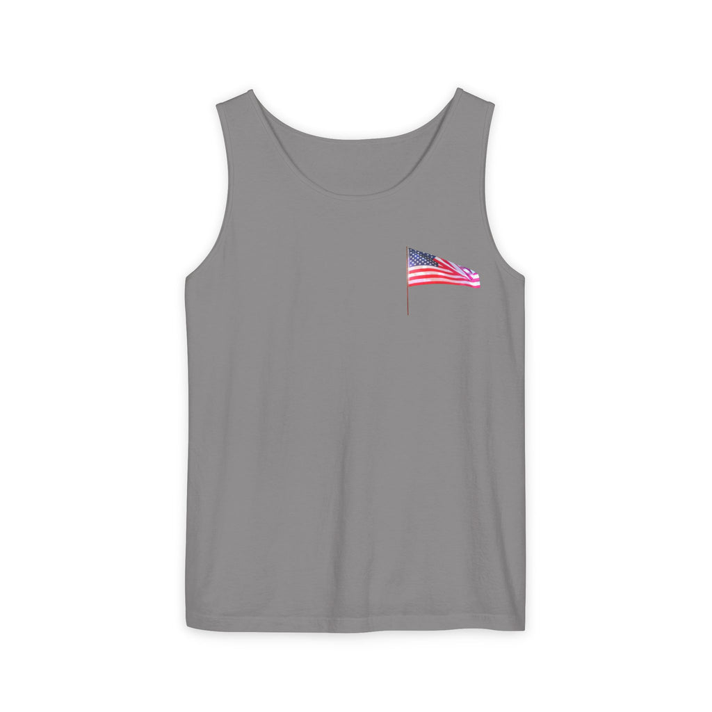 4th of July Patriotic Tank Top — USA Flag & Statue of Liberty Design
