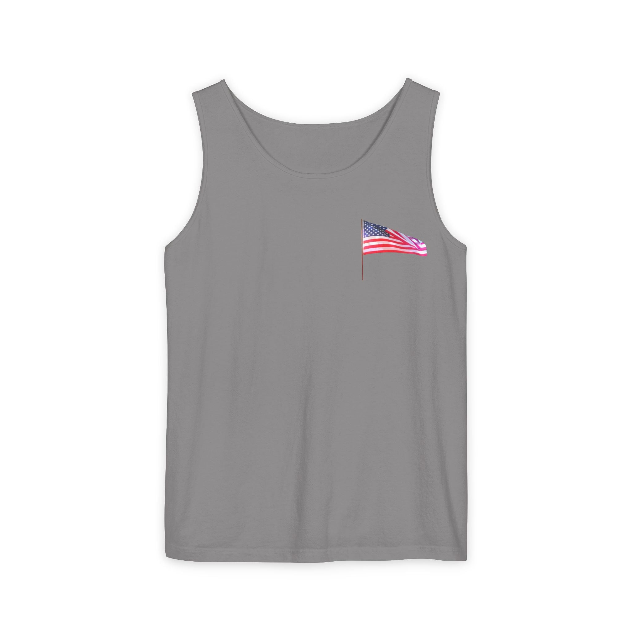 4th of July Patriotic Tank Top — USA Flag & Statue of Liberty Design