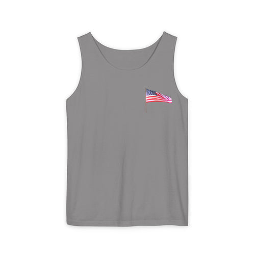 4th of July Patriotic Tank Top — USA Flag & Statue of Liberty Design