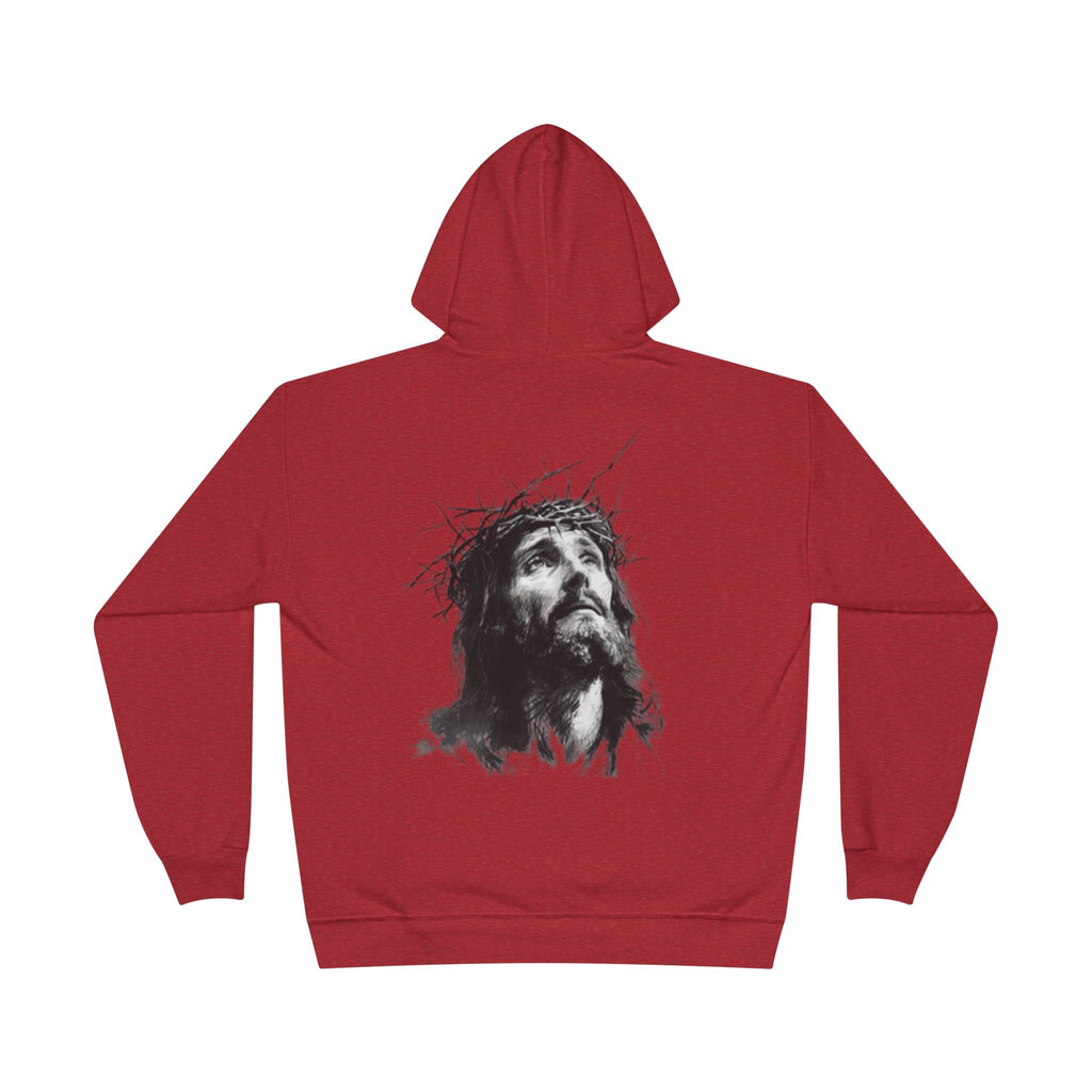 Jesus Portrait Hoodie — Crown of Thorns Religious Pullover