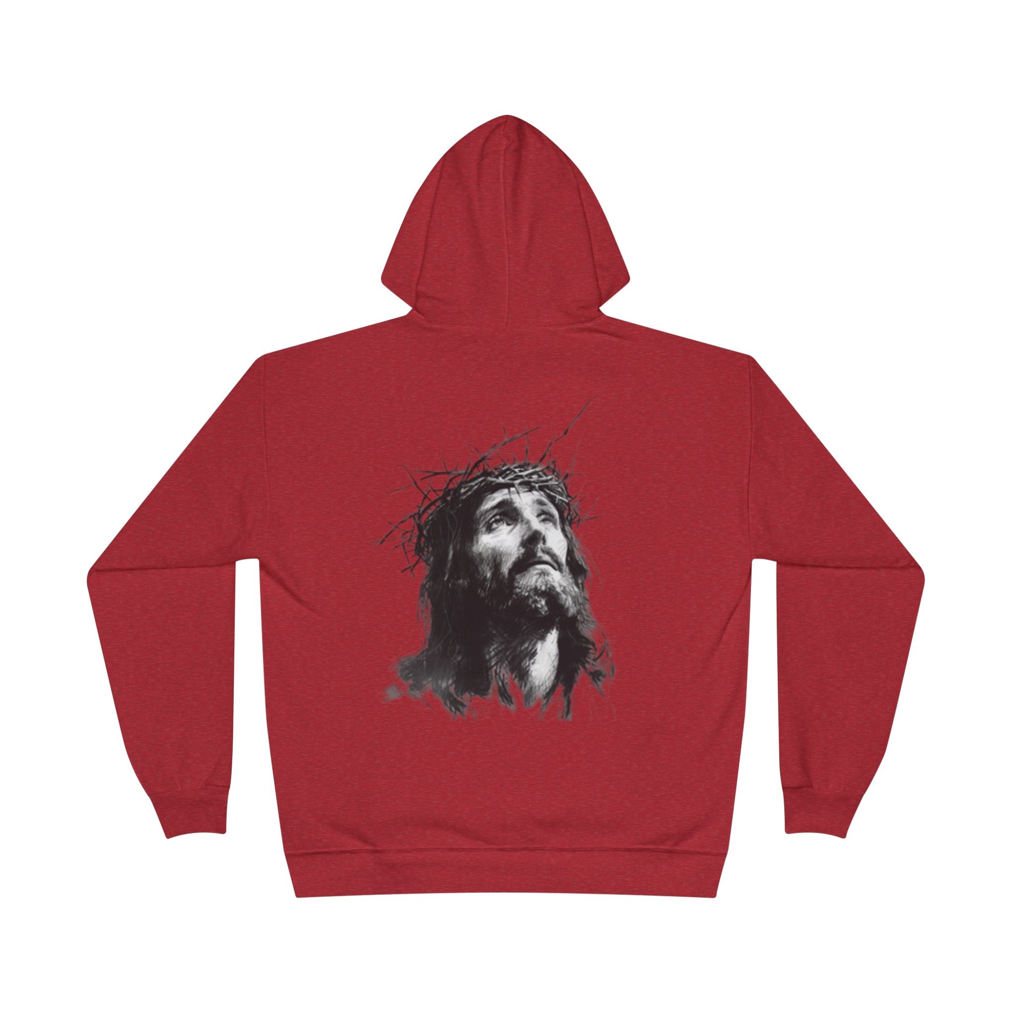 Jesus Portrait Hoodie — Crown of Thorns Religious Pullover