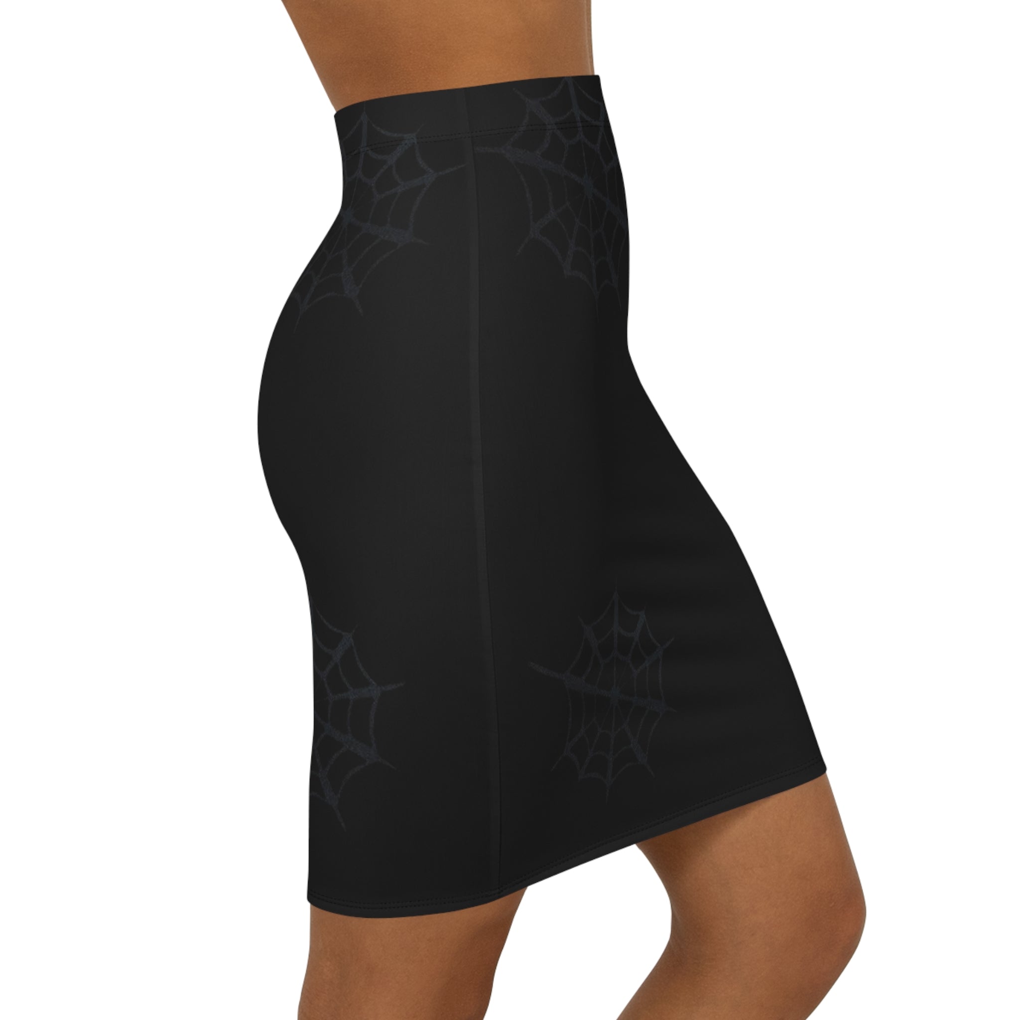Pencil Skirt — Classic Black Mid‑Waist Bodycon Pencil Skirt