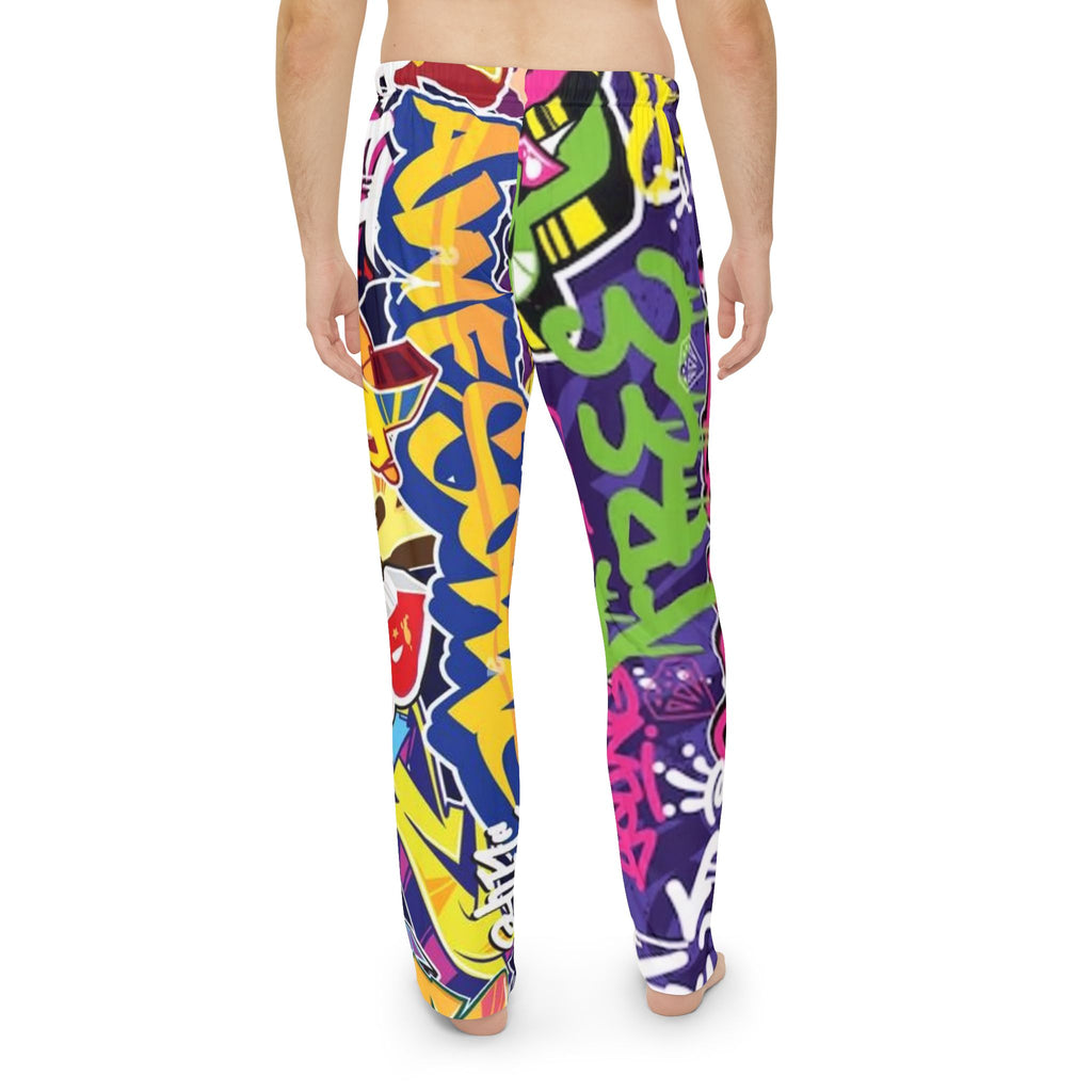 Graffiti Street Art Pajama Pants — Colorful Urban Lounge Sleepwear for Men