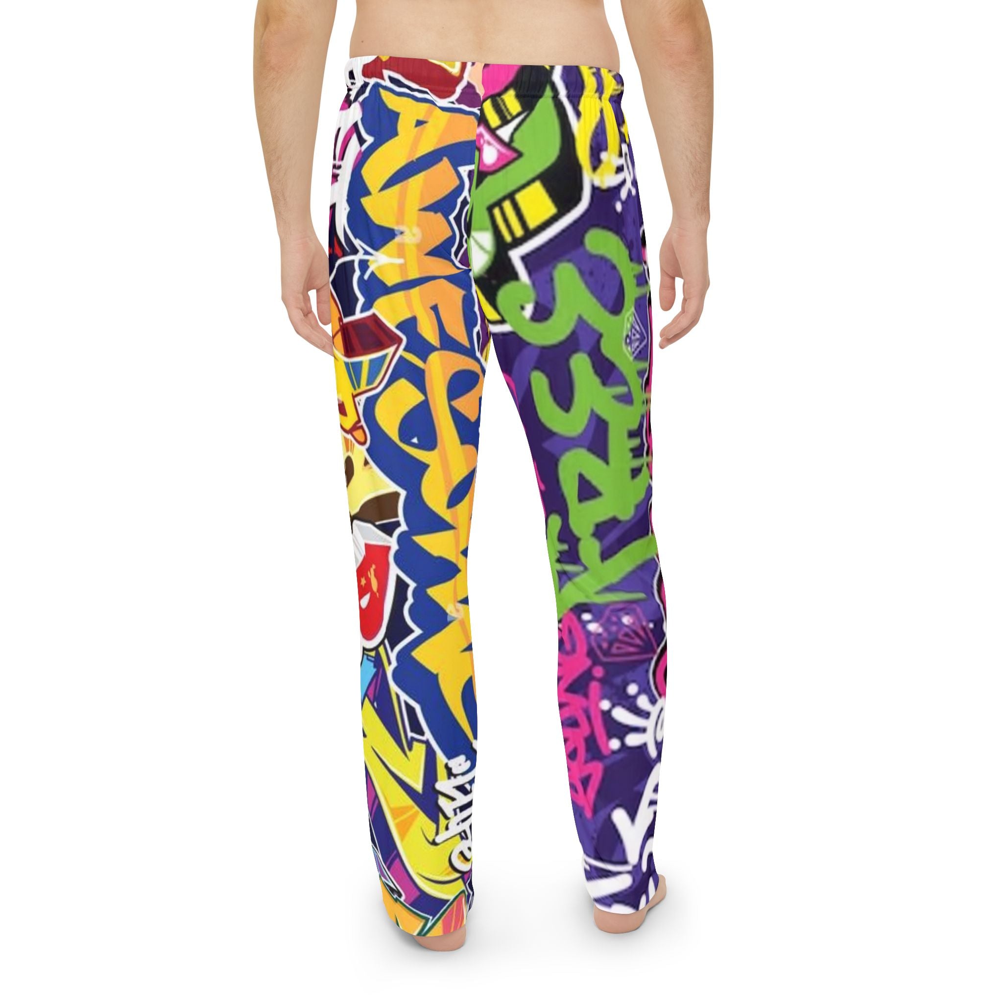 Graffiti Street Art Pajama Pants — Colorful Urban Lounge Sleepwear for Men