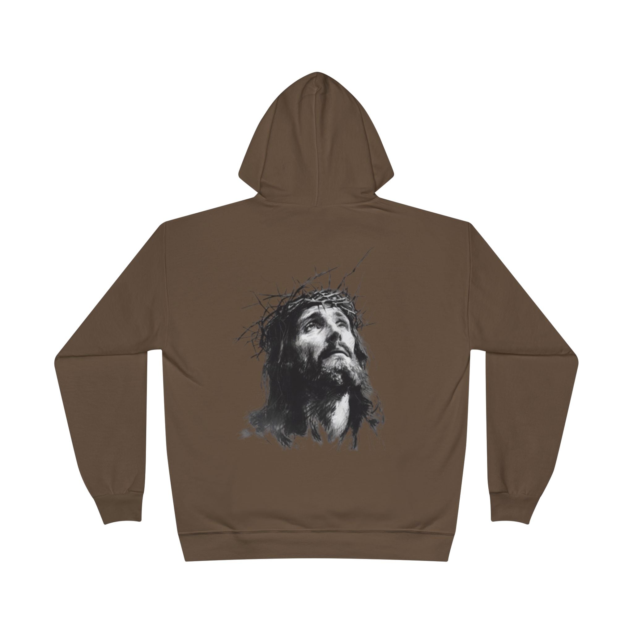 Jesus Portrait Hoodie — Crown of Thorns Religious Pullover