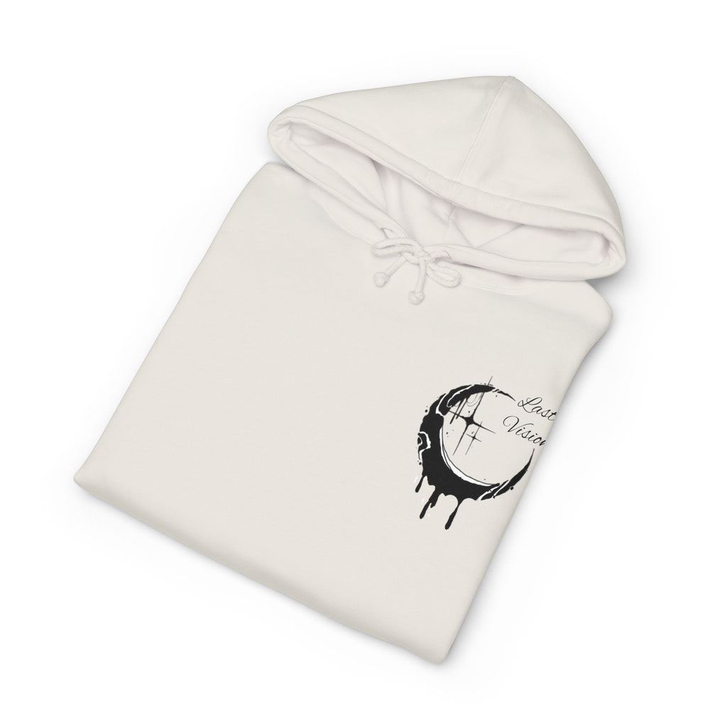 Moon Drip Hoodie — Gothic Crescent Last-Vision Graphic Sweatshirt