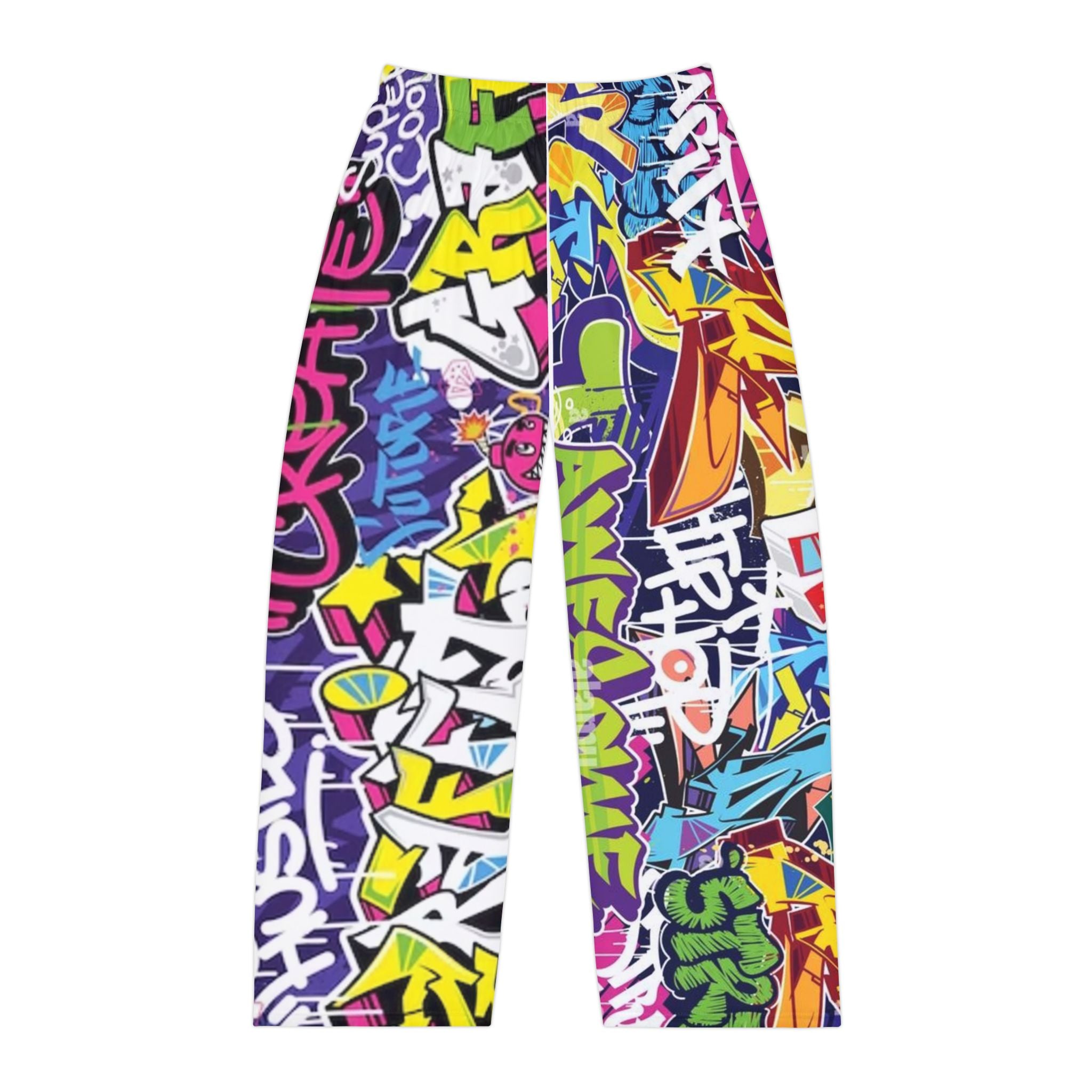 Graffiti Street Art Pajama Pants — Colorful Urban Lounge Sleepwear for Men