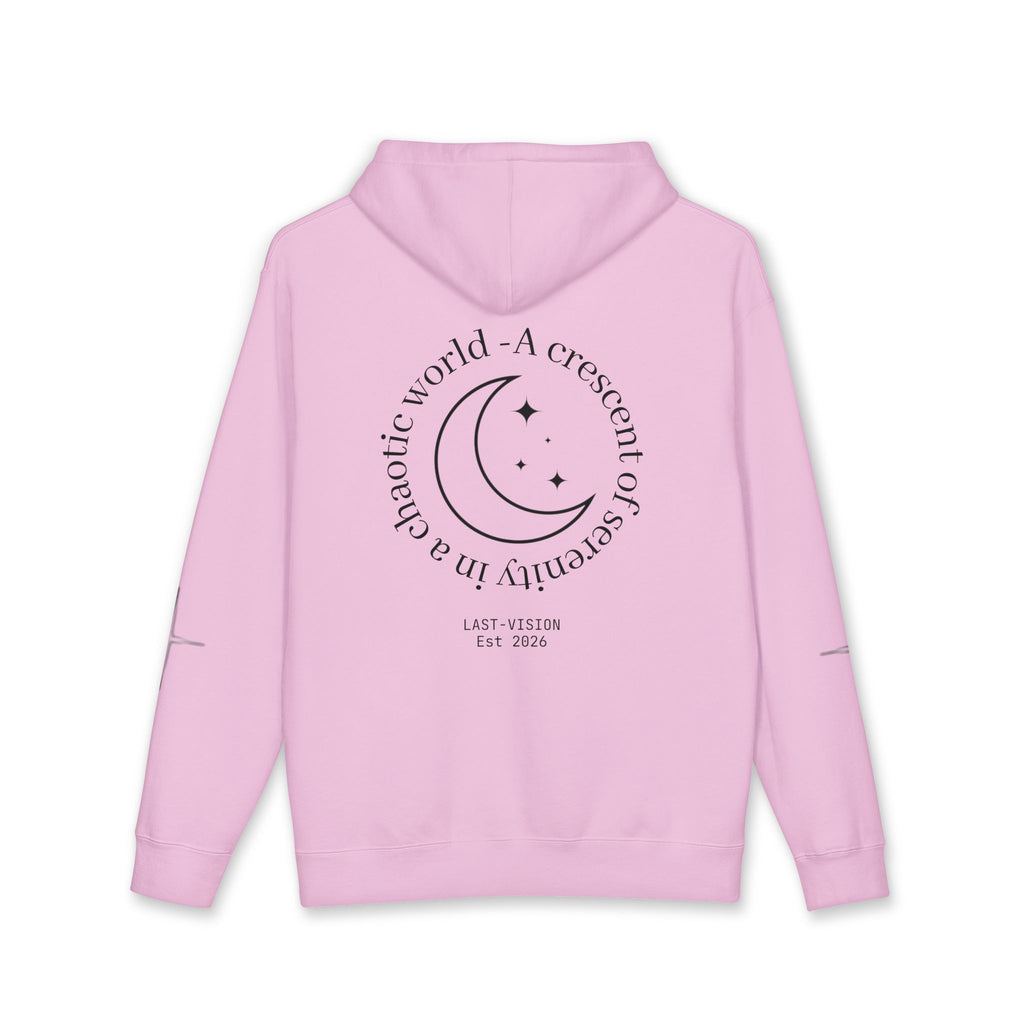 Moon Drip Hoodie — Gothic Crescent Last-Vision Graphic Sweatshirt