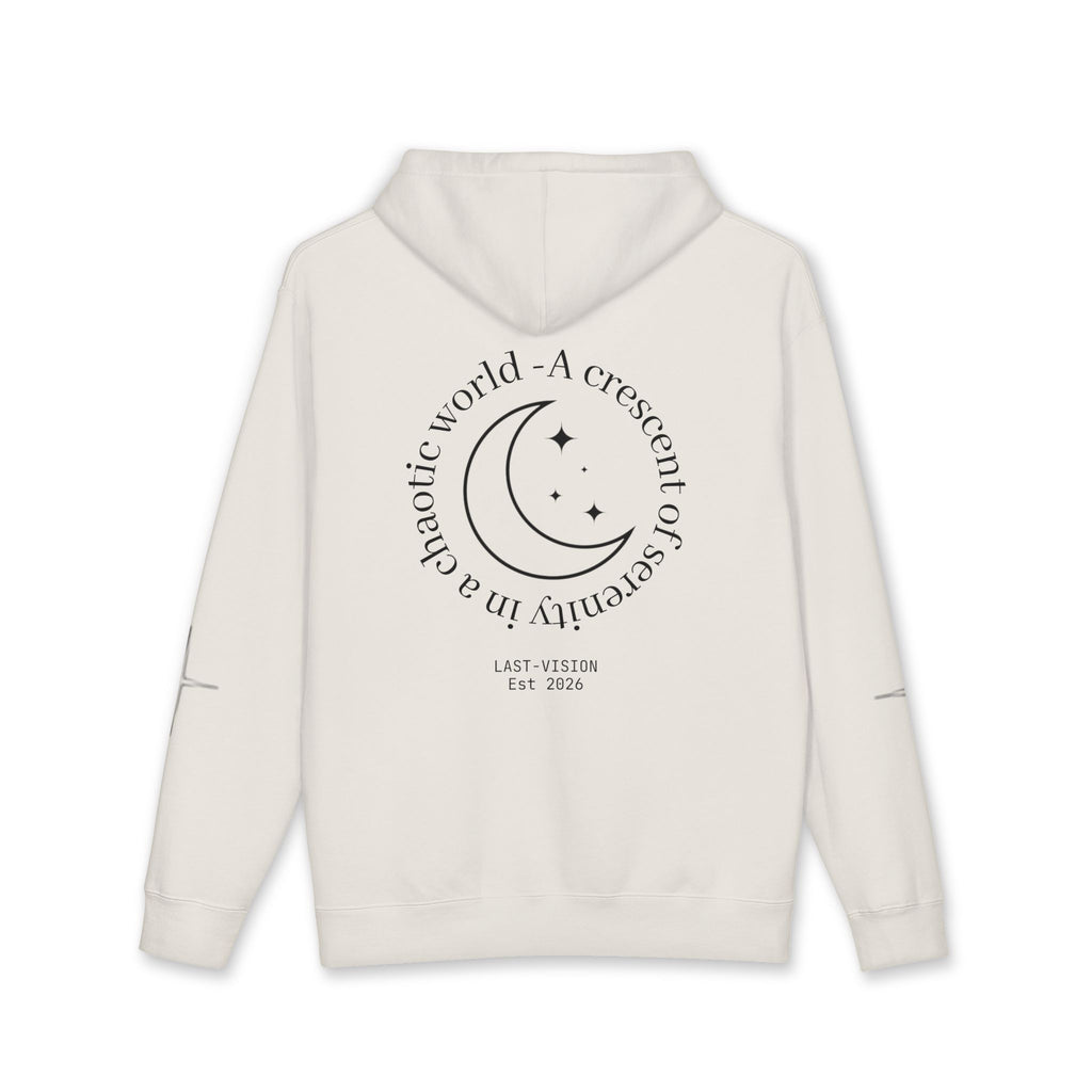 Moon Drip Hoodie — Gothic Crescent Last-Vision Graphic Sweatshirt