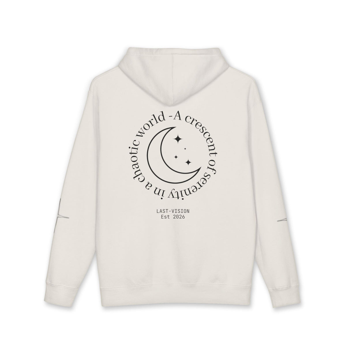 Moon Drip Hoodie — Gothic Crescent Last-Vision Graphic Sweatshirt