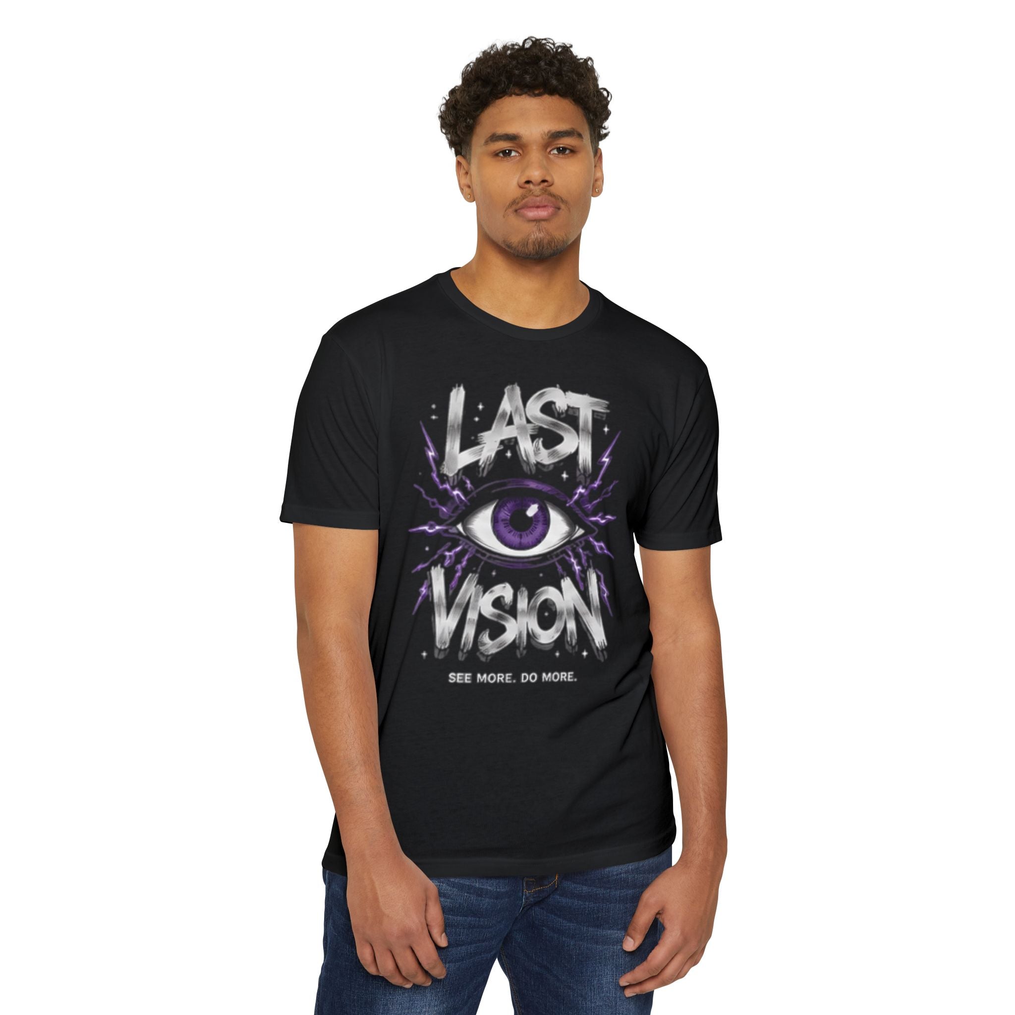 Last Vision Eye T-Shirt — Purple Graphic Goth Band Tee