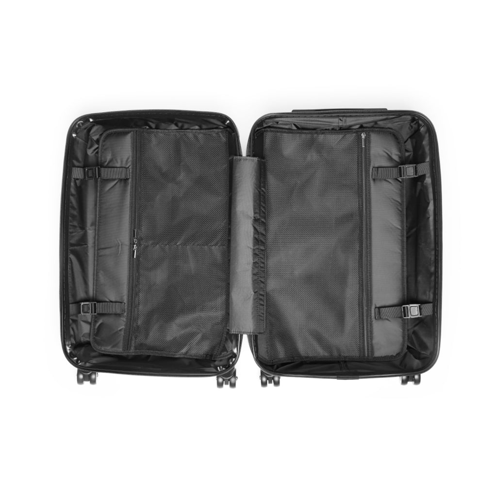 Checkerboard Optical-Illusion Suitcase — Travel Luggage