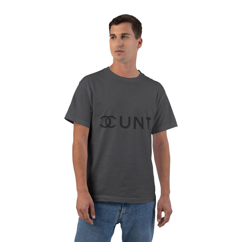 Graphic T-Shirt — Bold Parody Logo "CUNT" Statement Tee (women)