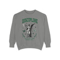 Discipline Sweatshirt — 'Discipline' Angel Graphic with 'Focus Plan Execute Repeat' Motivational Back