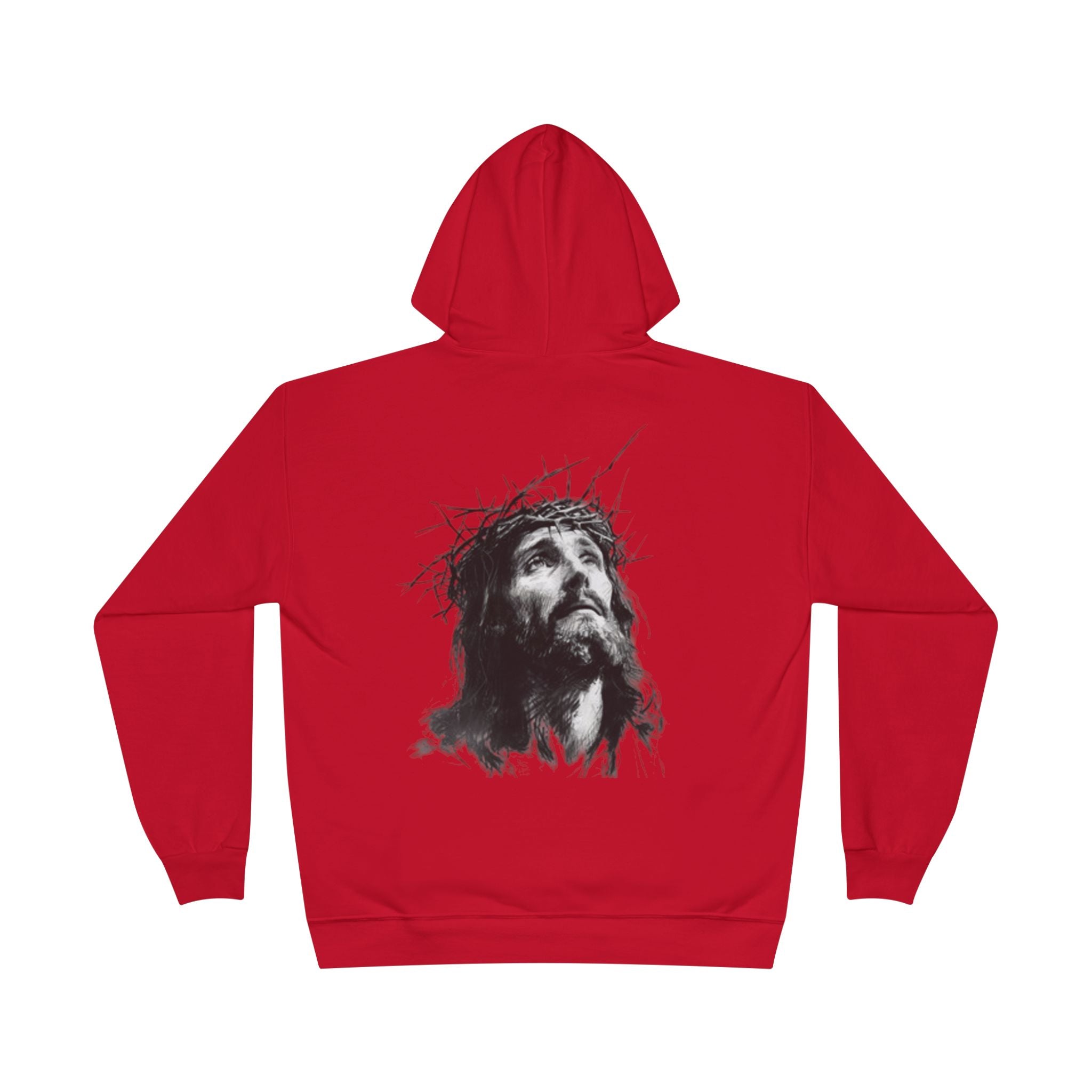Jesus Portrait Hoodie — Crown of Thorns Religious Pullover