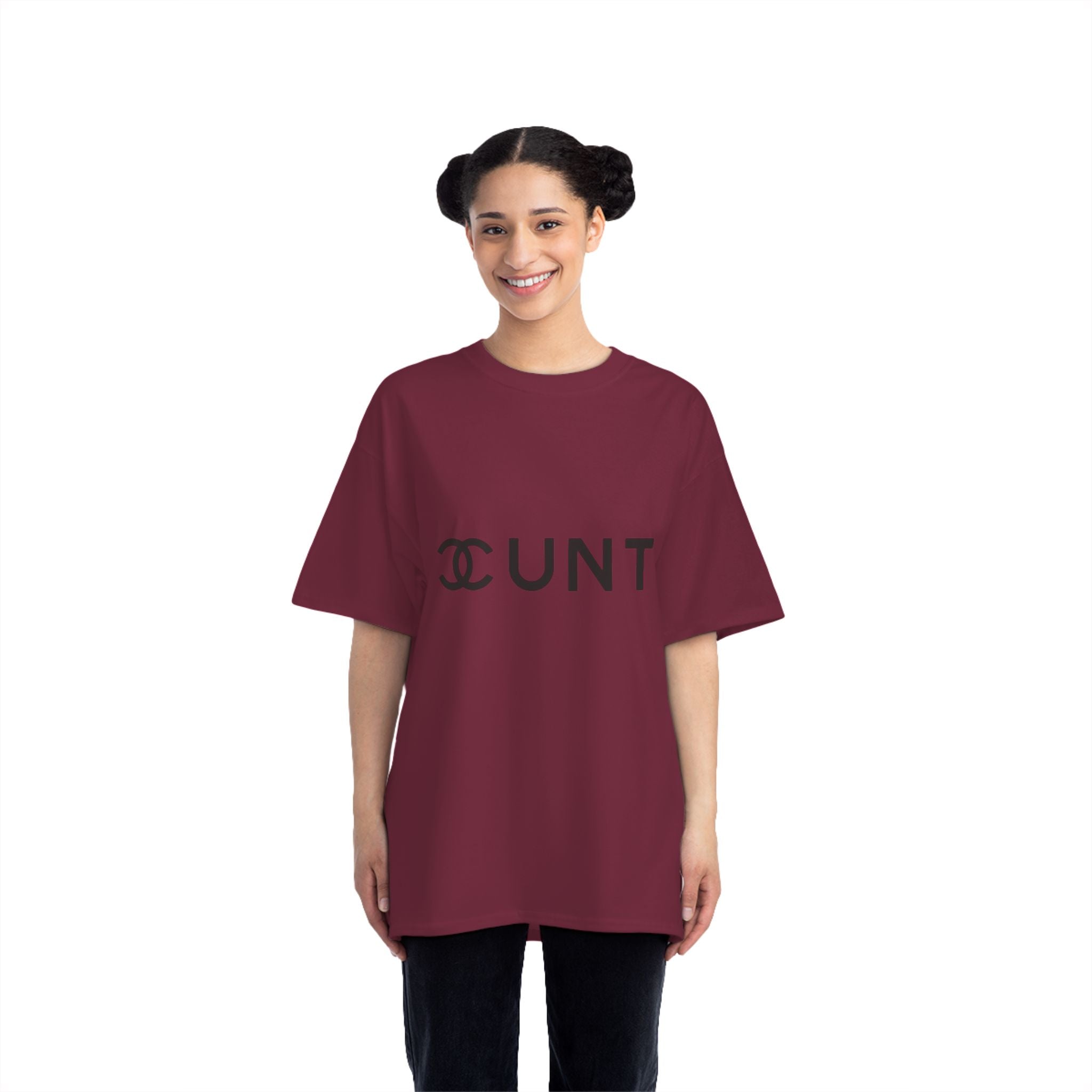 Graphic T-Shirt — Bold Parody Logo "CUNT" Statement Tee (women)