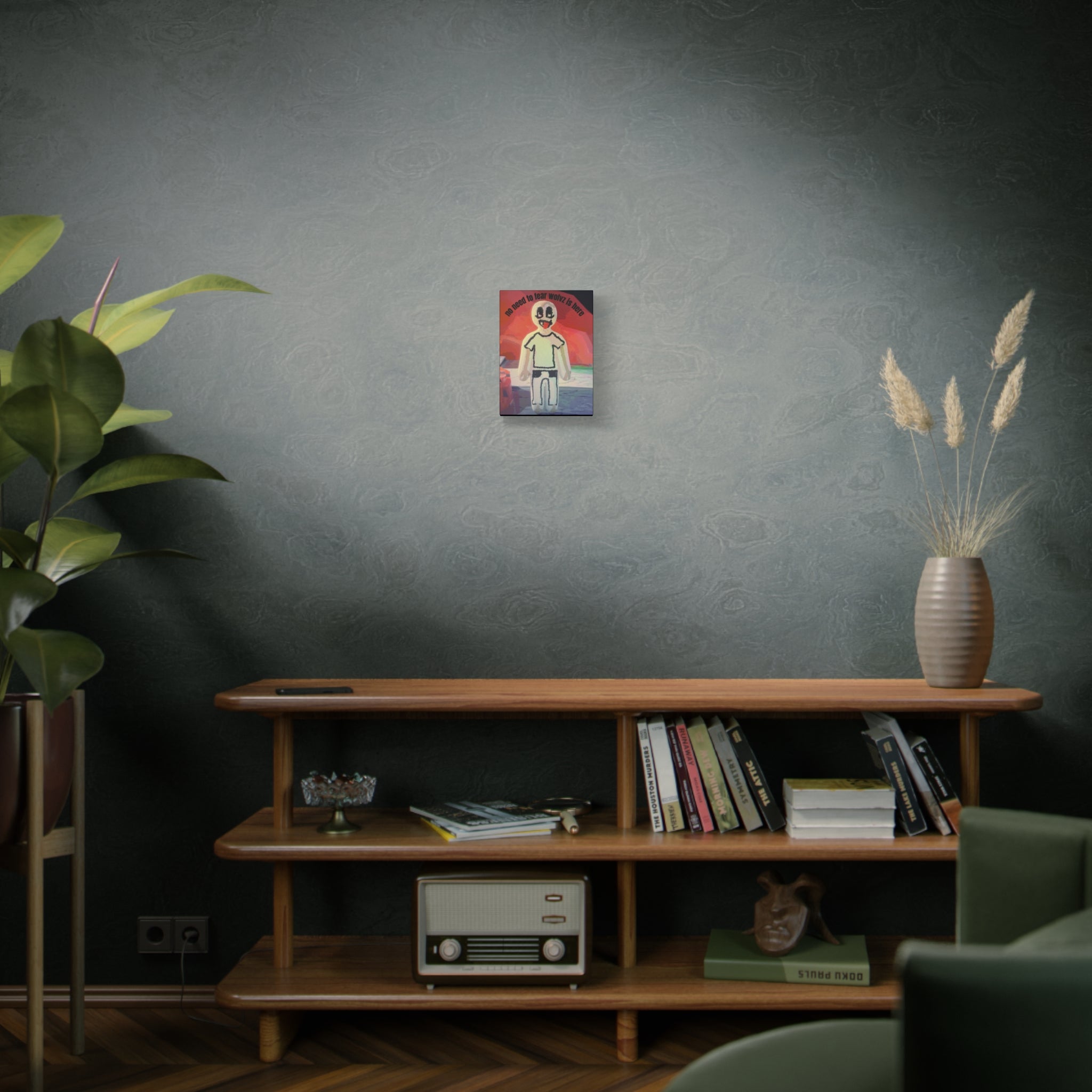 Matte Stretched Canvas Print — 'no need to fear wolvz is here"