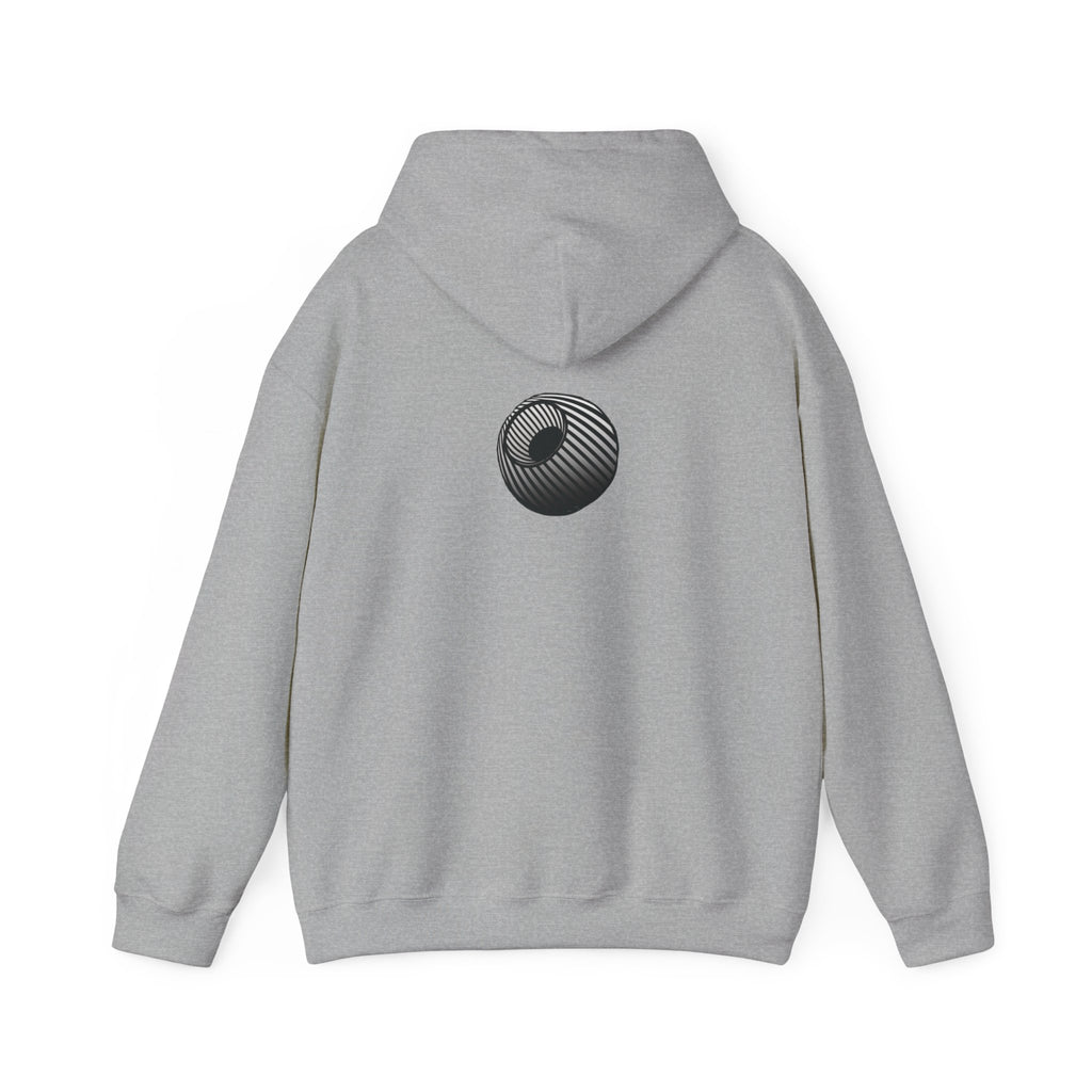 Last-Vision Minimalist Hoodie — Monochrome Logo Pullover