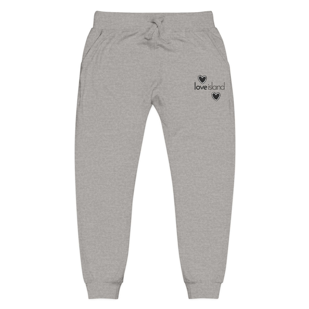 Love Island Embroidered Sweatpants — Cozy Fleece Joggers