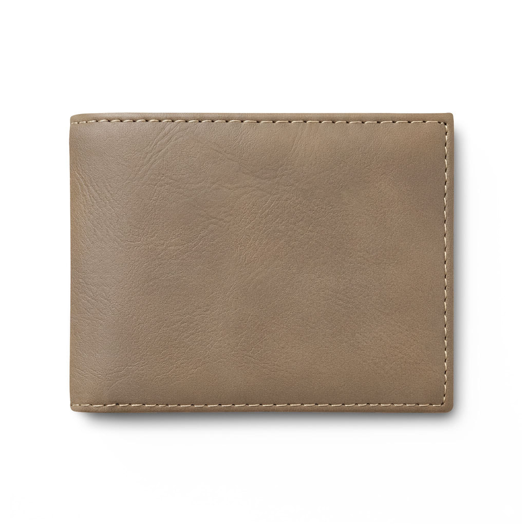 Bi-Fold Wallet — Minimal Leather Flip Wallet with "Last Vision" Logo