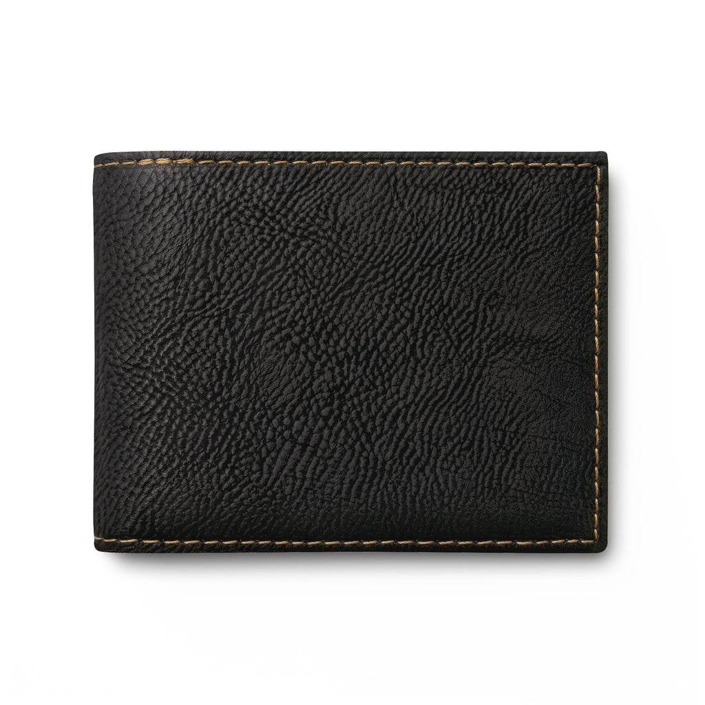 Bi-Fold Wallet — Minimal Leather Flip Wallet with "Last Vision" Logo