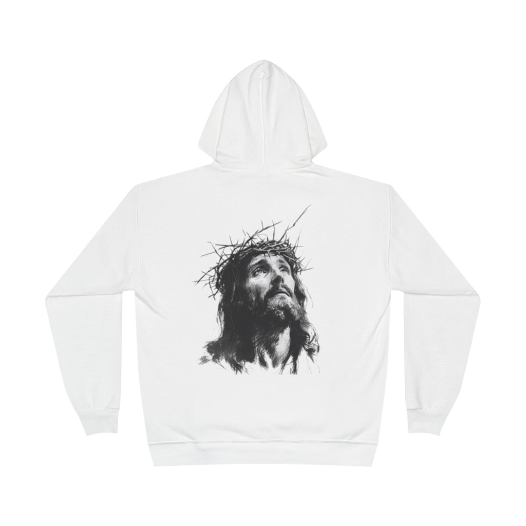 Jesus Portrait Hoodie — Crown of Thorns Religious Pullover