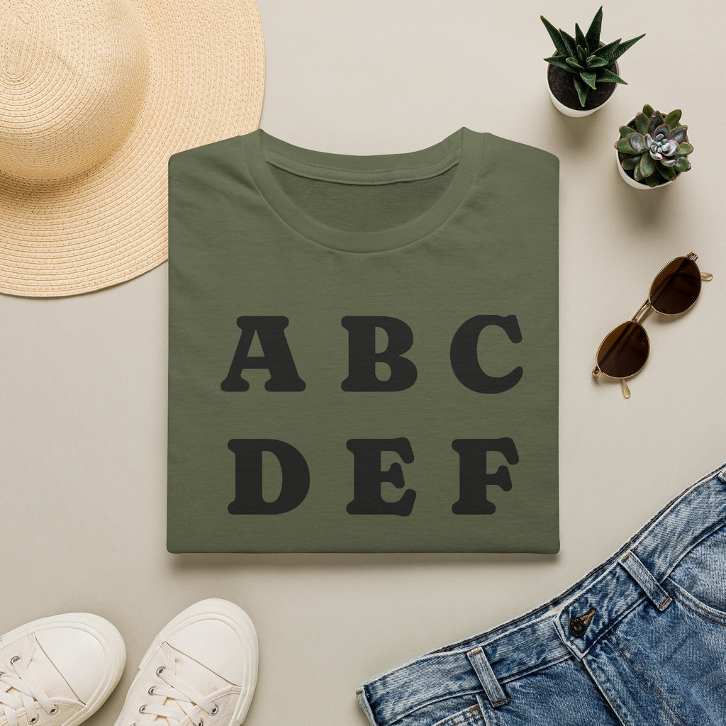 ABC DEF F*** Ice T-Shirt — Funny Hidden Message Letter Grid Tee