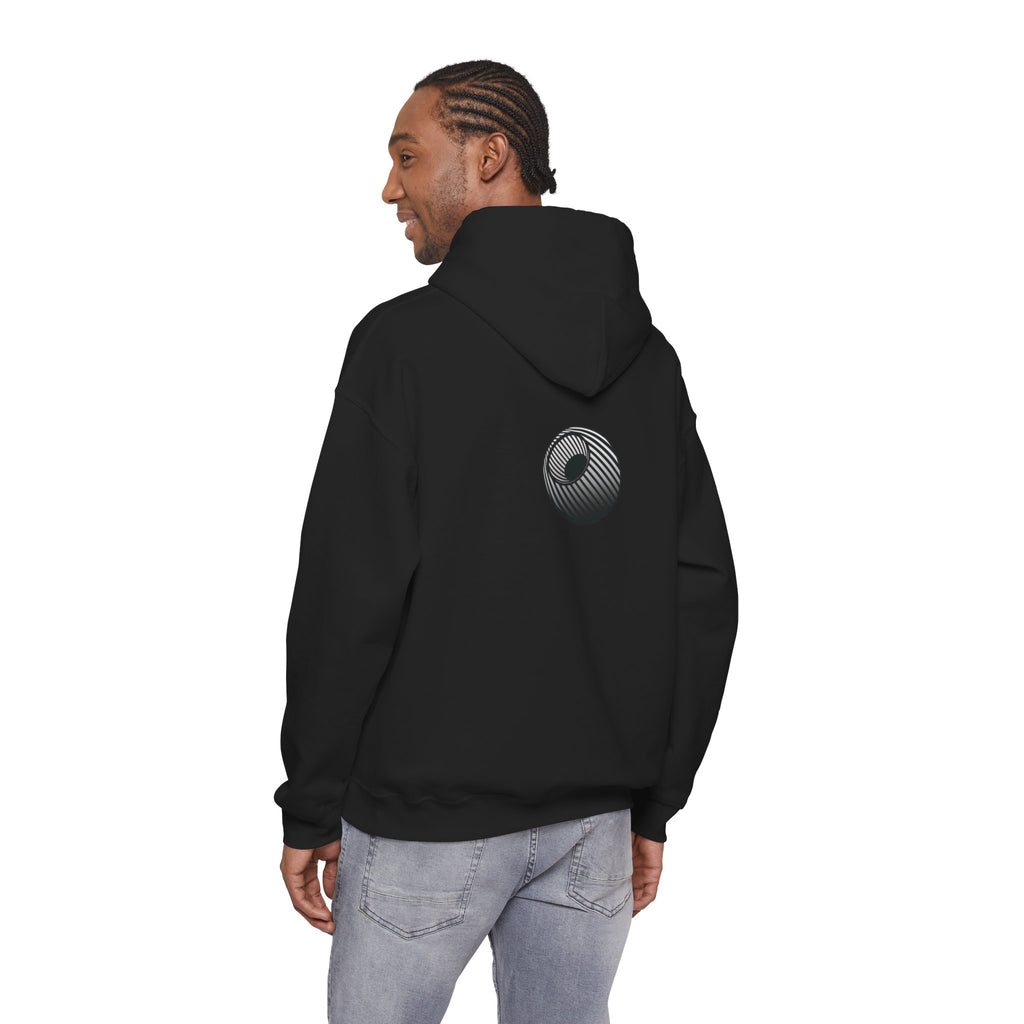 Last-Vision Minimalist Hoodie — Monochrome Logo Pullover
