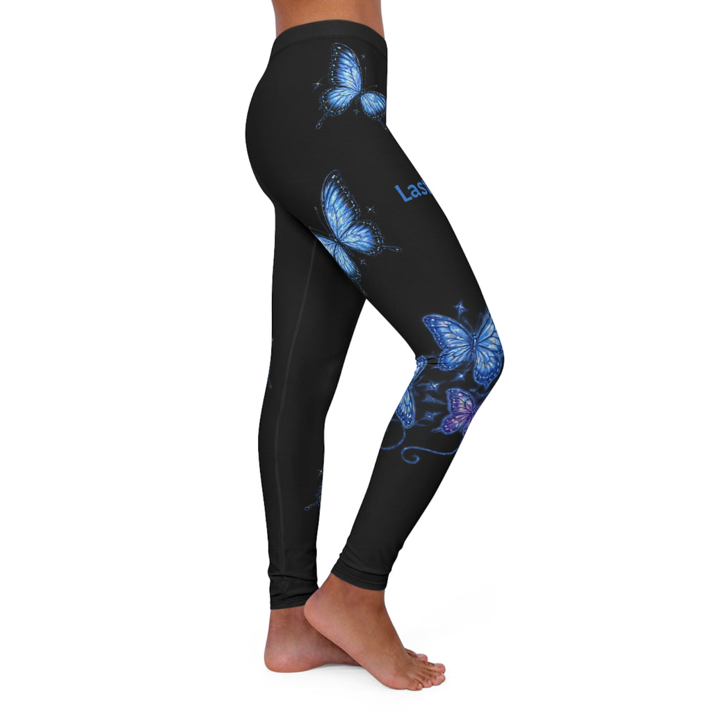 Blue Butterfly Leggings — Women's All-Over Print Yoga & Casual Leggings