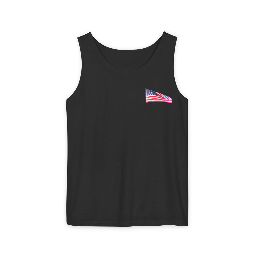 4th of July Patriotic Tank Top — USA Flag & Statue of Liberty Design