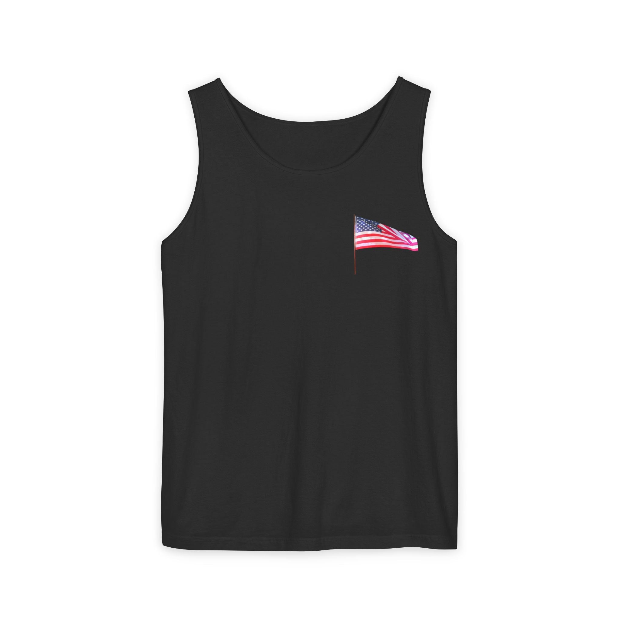 4th of July Patriotic Tank Top — USA Flag & Statue of Liberty Design