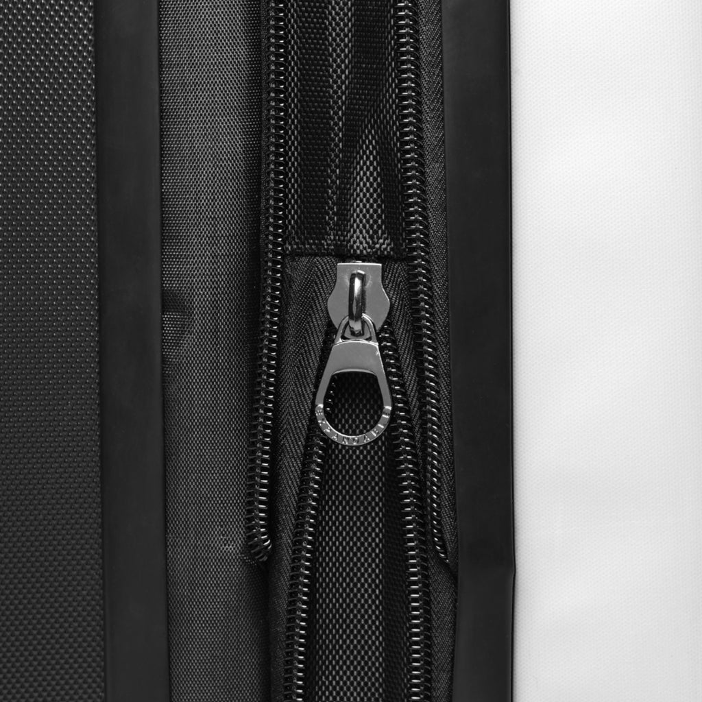 Checkerboard Optical-Illusion Suitcase — Travel Luggage