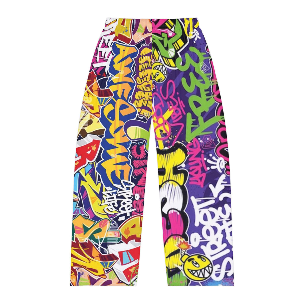 Graffiti Street Art Pajama Pants — Colorful Urban Lounge Sleepwear for Men