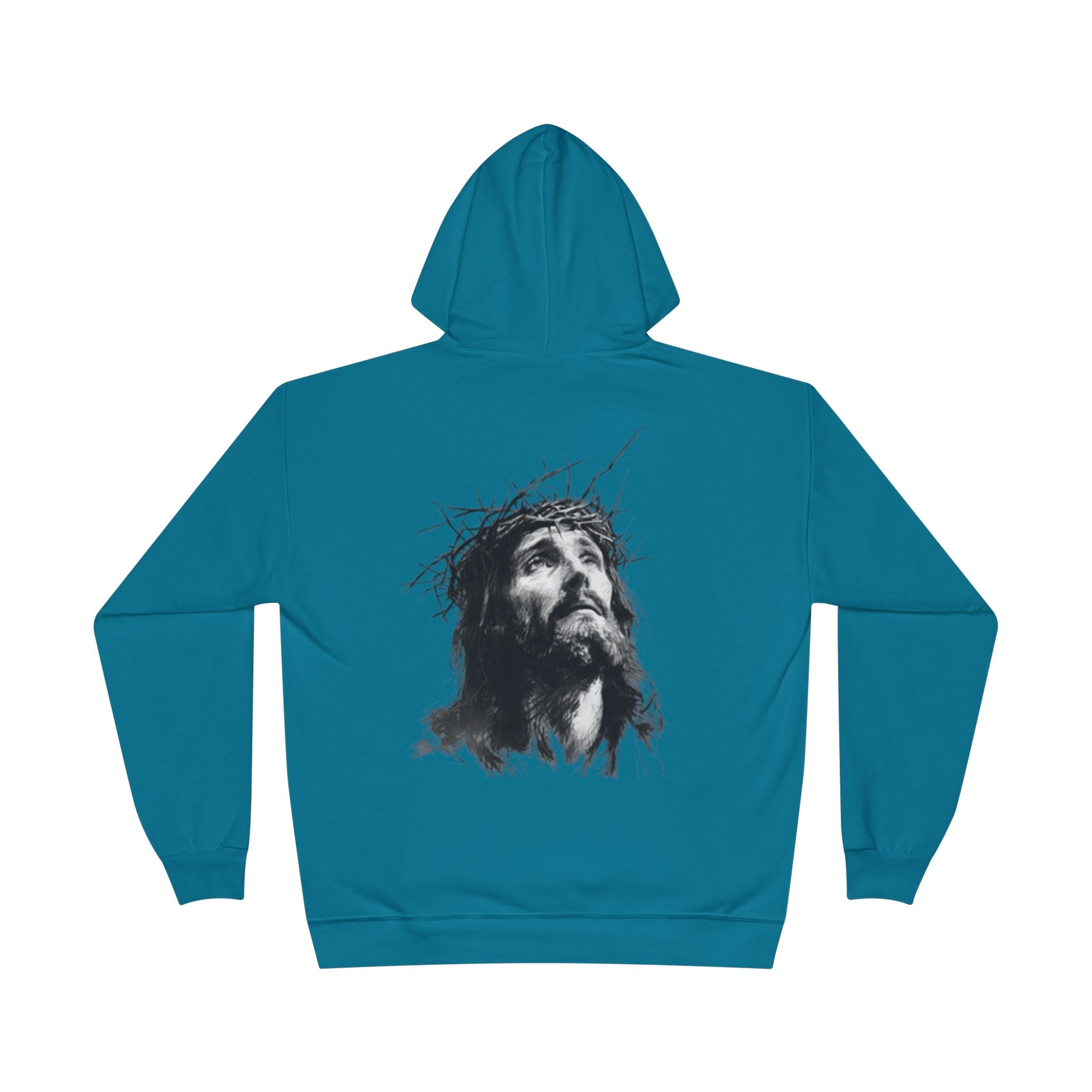 Jesus Portrait Hoodie — Crown of Thorns Religious Pullover