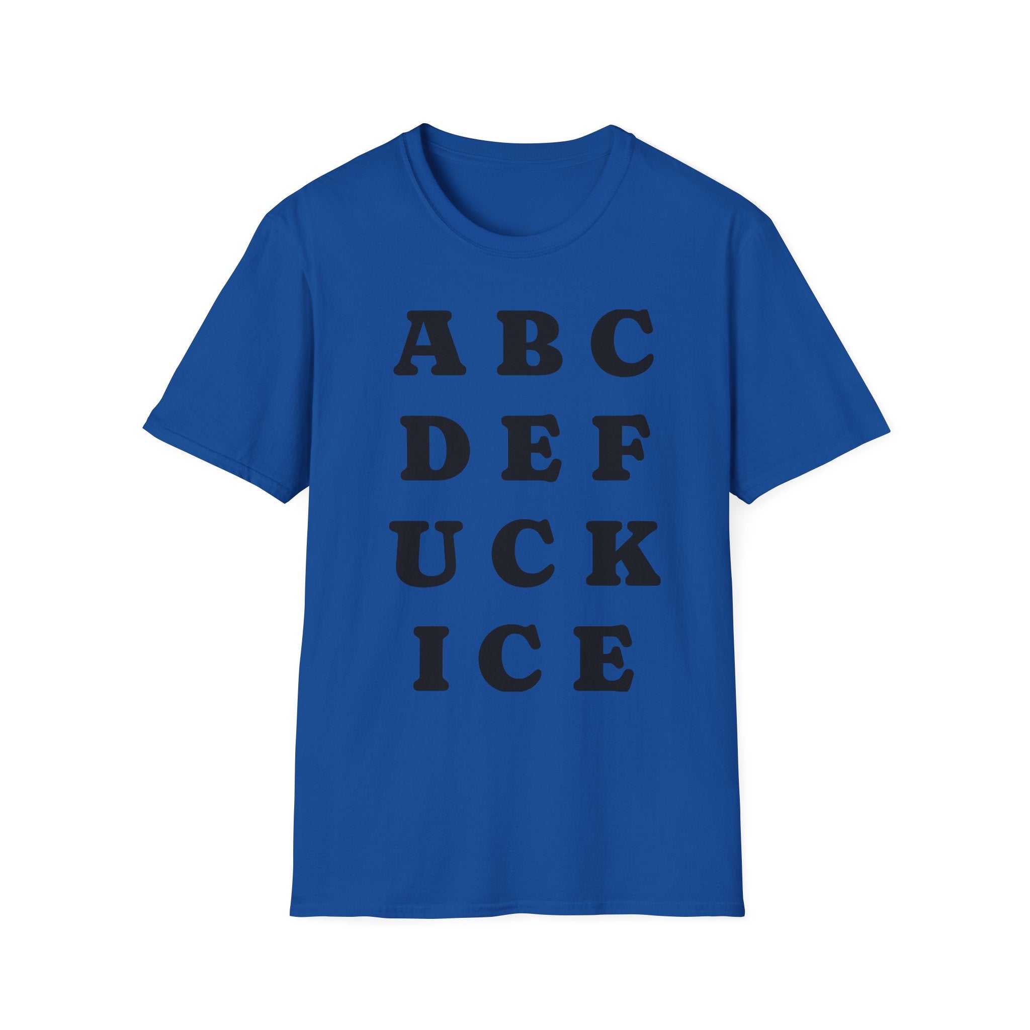 ABC DEF F*** Ice T-Shirt — Funny Hidden Message Letter Grid Tee