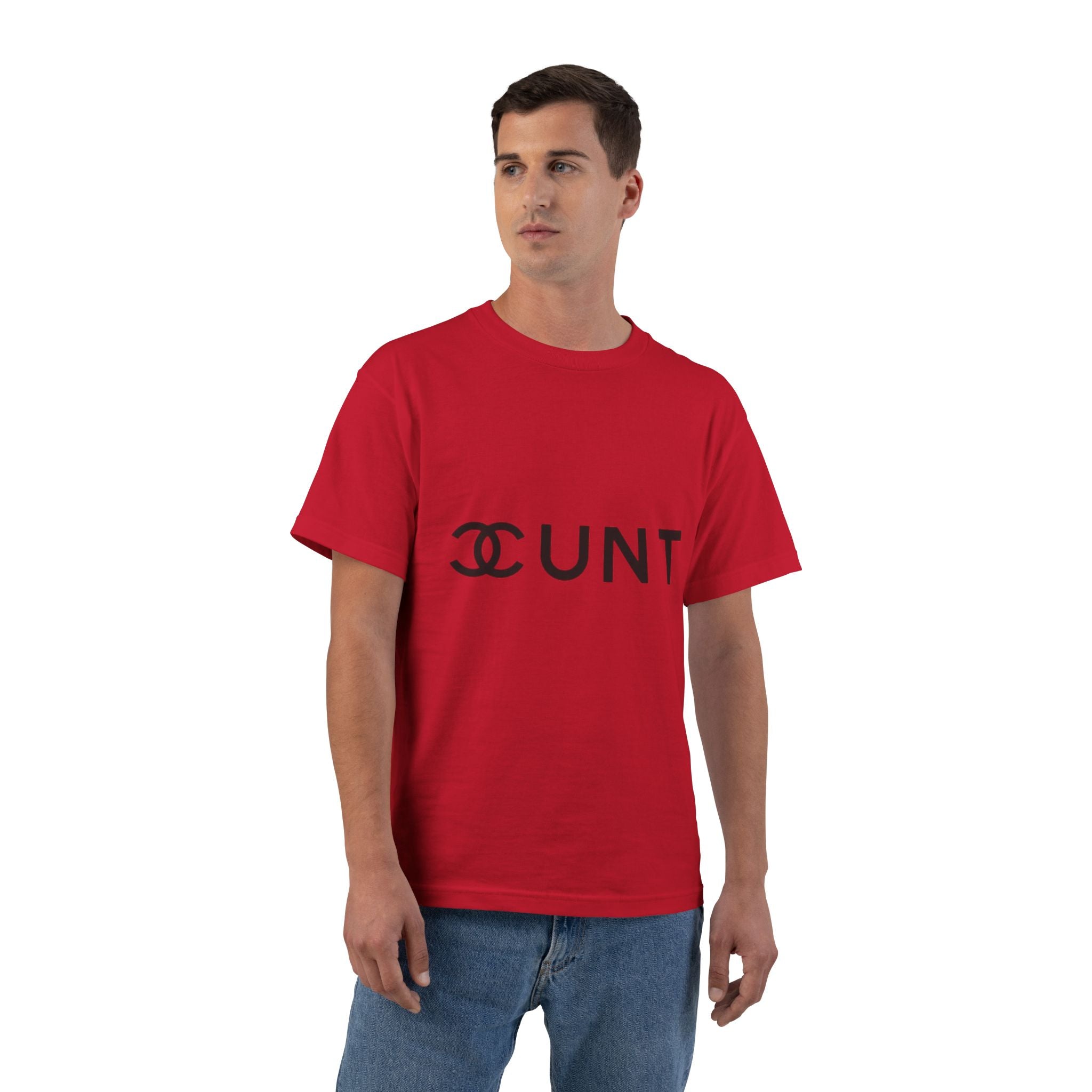 Graphic T-Shirt — Bold Parody Logo "CUNT" Statement Tee (women)