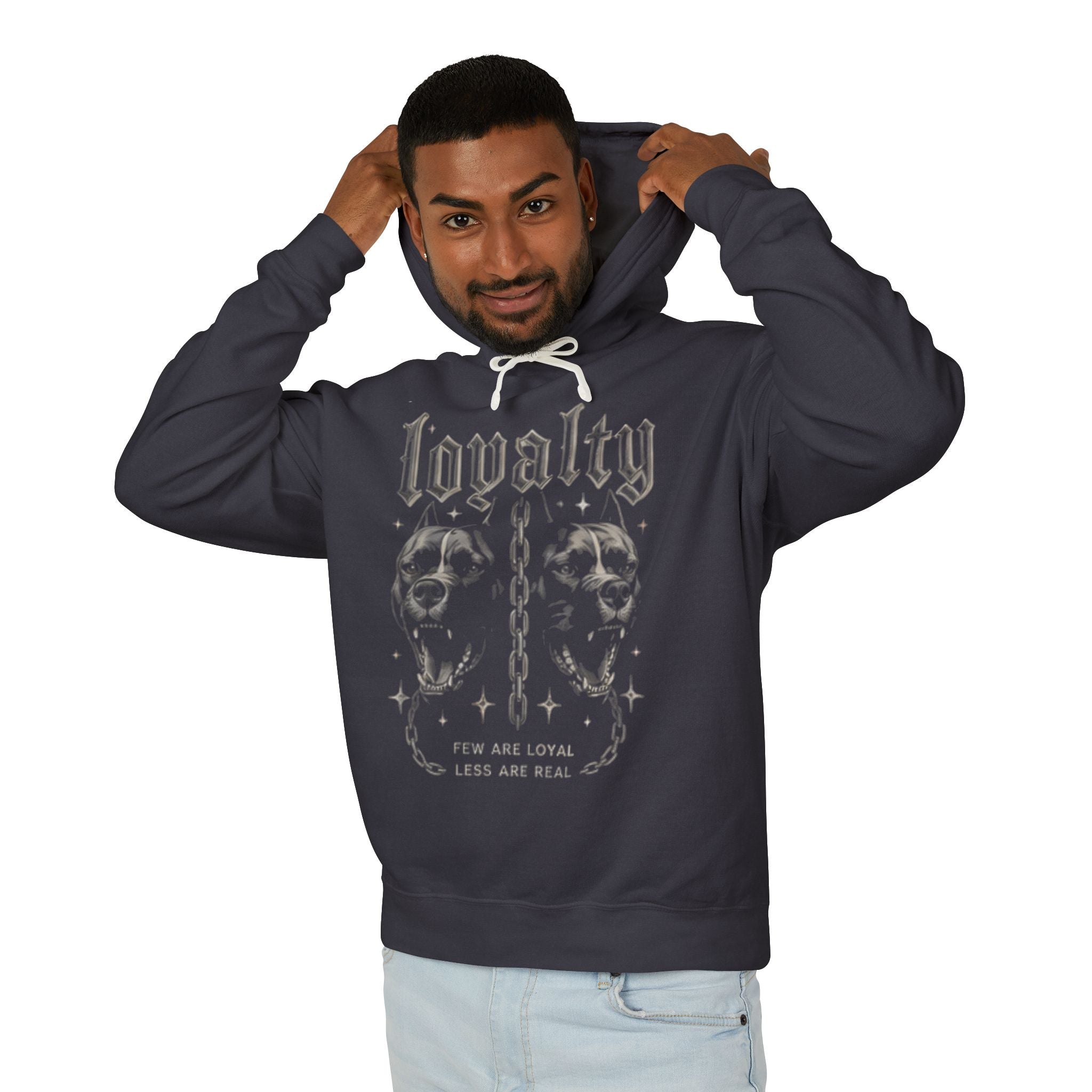 Hoodie — 'Loyalty' Gothic Skull & Rose Graphic Pullover (Trust None)