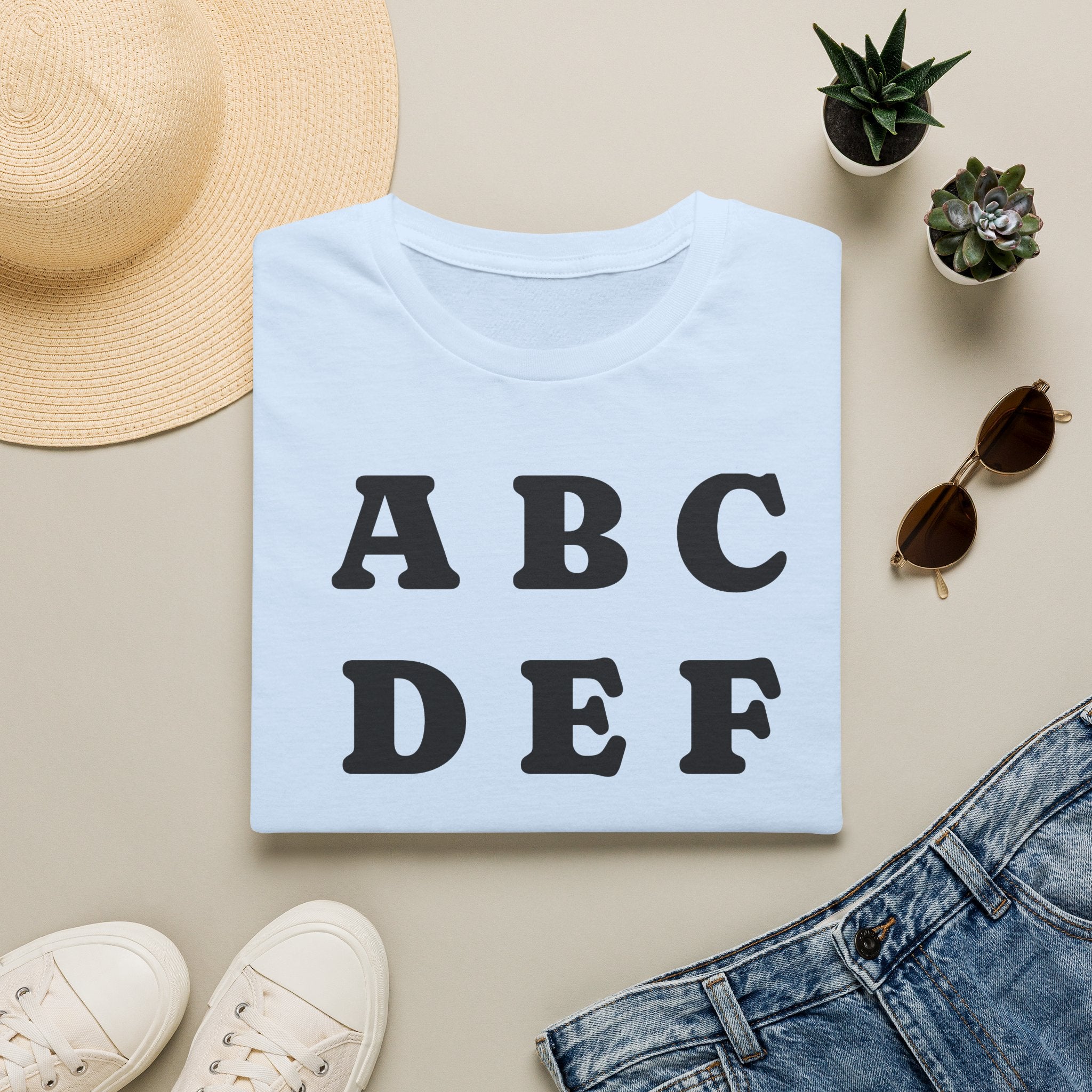 ABC DEF F*** Ice T-Shirt — Funny Hidden Message Letter Grid Tee