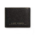 Bi-Fold Wallet — Minimal Leather Flip Wallet with "Last Vision" Logo
