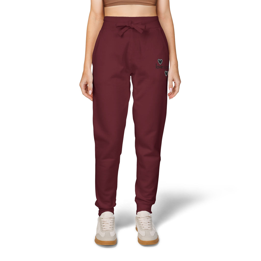 Love Island Embroidered Sweatpants — Cozy Fleece Joggers